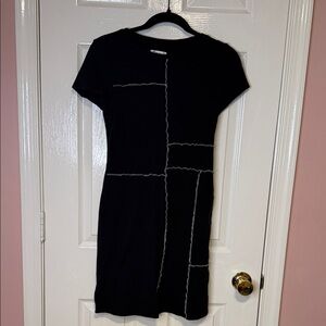 Hollister Black Mini Dress with Gray Detailing